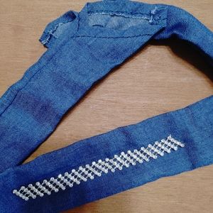 NWOT DENIM & RHINESTONE SCARF